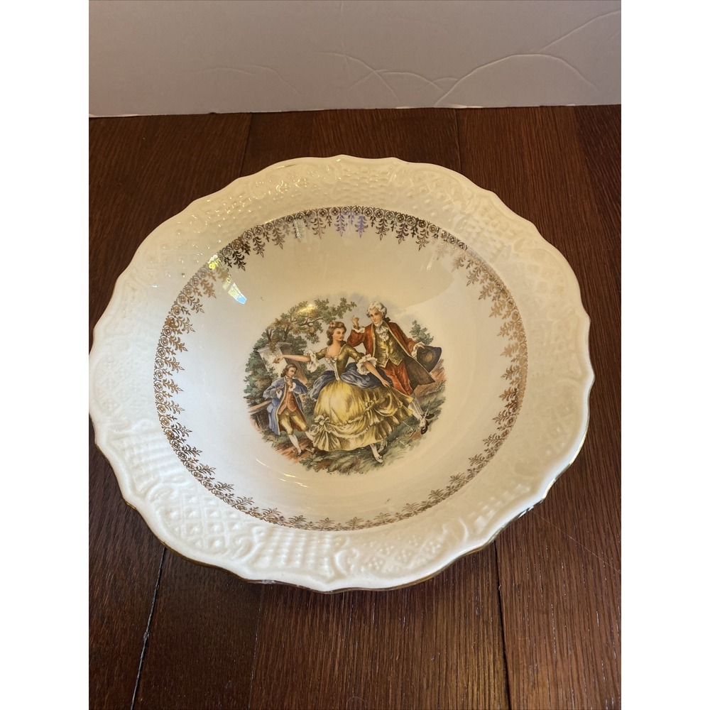 Vintage‎ Washington Colonial Vogue Dinnerware Round Serving 22k Hallmark Cannon